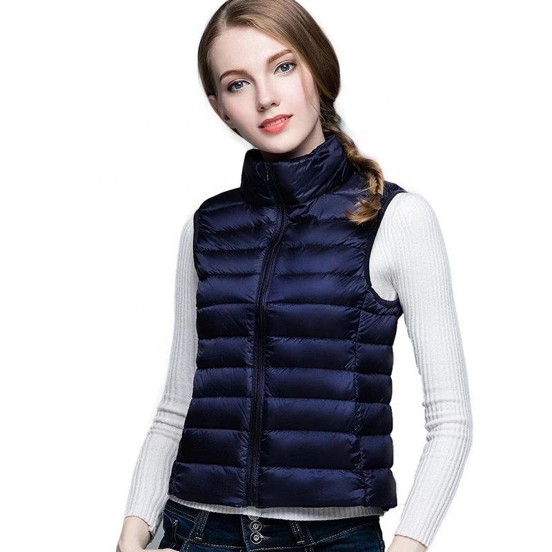 New Women Sleeveless Women's very-lightest Down Vests Slim Jackets Girl Gilet Lightweight Windproof Warm Portable Waistcoat 2024