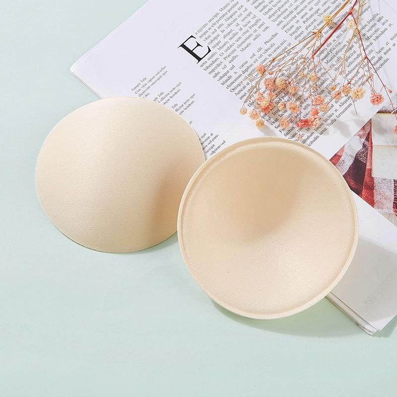A bathing suit with a thick sports underwear bra and a very thin sponge mat triangle cup
