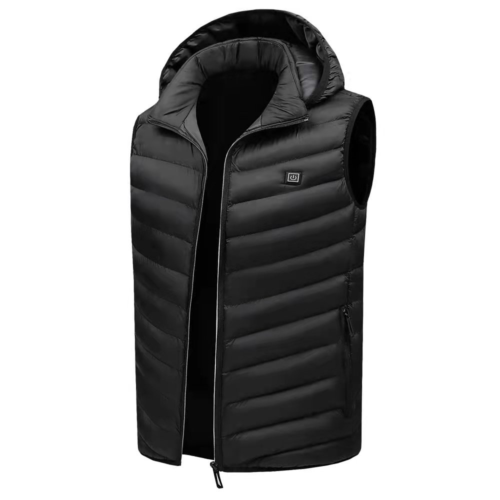USB Charging Adjustable Heated Body Warmer Unisex Down Vest Plus Size Jacket For Outdoor Hiking Hunting