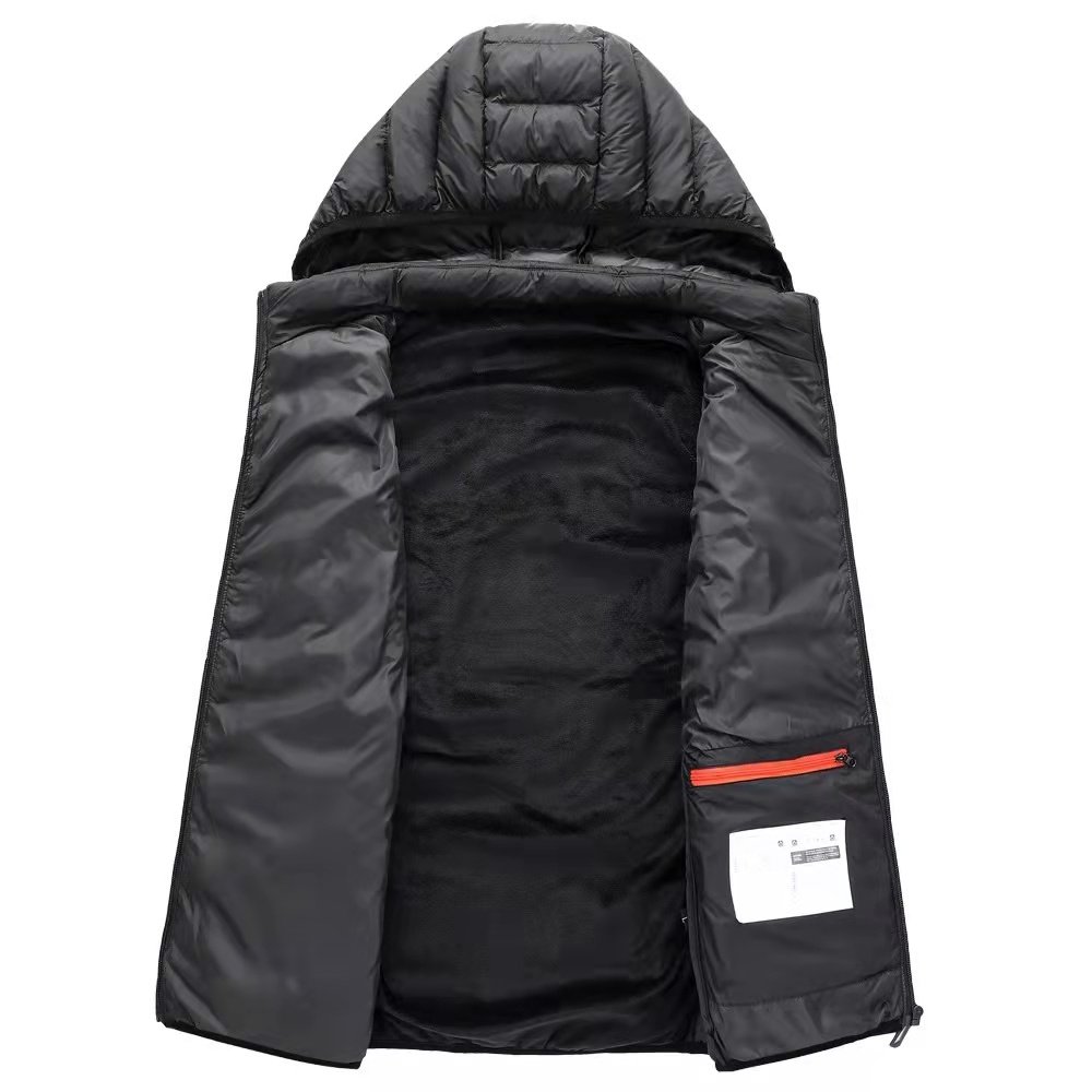USB Charging Adjustable Heated Body Warmer Unisex Down Vest Plus Size Jacket For Outdoor Hiking Hunting
