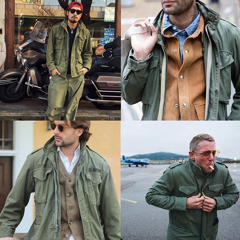 Outdoor warm coat men clothing field camo jacket camouflage winter M65 jacket for hunting camping