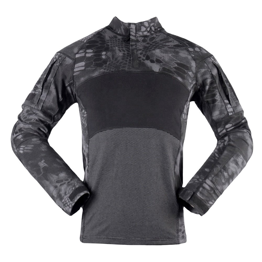 Knitted Stretch Frog Suit Long Sleeve Outdoor Shirt Tactical Camo Training Suit Frog Uniform