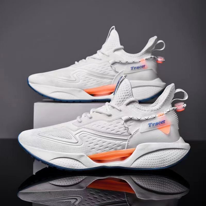 Top quality factory wholesale fashion sports shoes mesh design breathable comfortable thick sole sports shoes running shoes