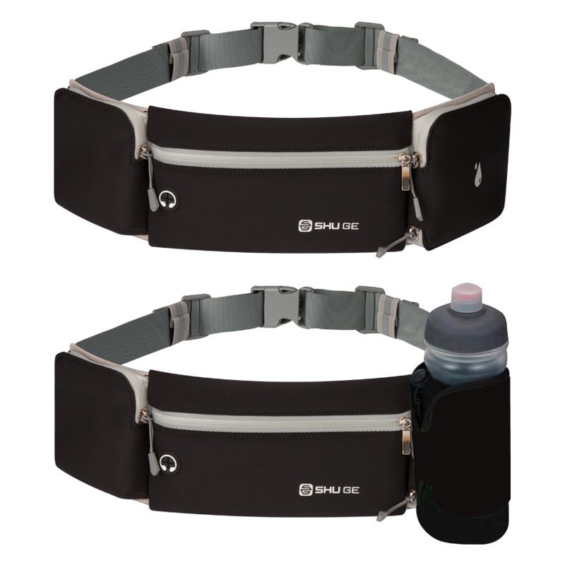 A running phone bag for a woman with a multi-purpose kettle sports kit for a man with a large water-resistant belt