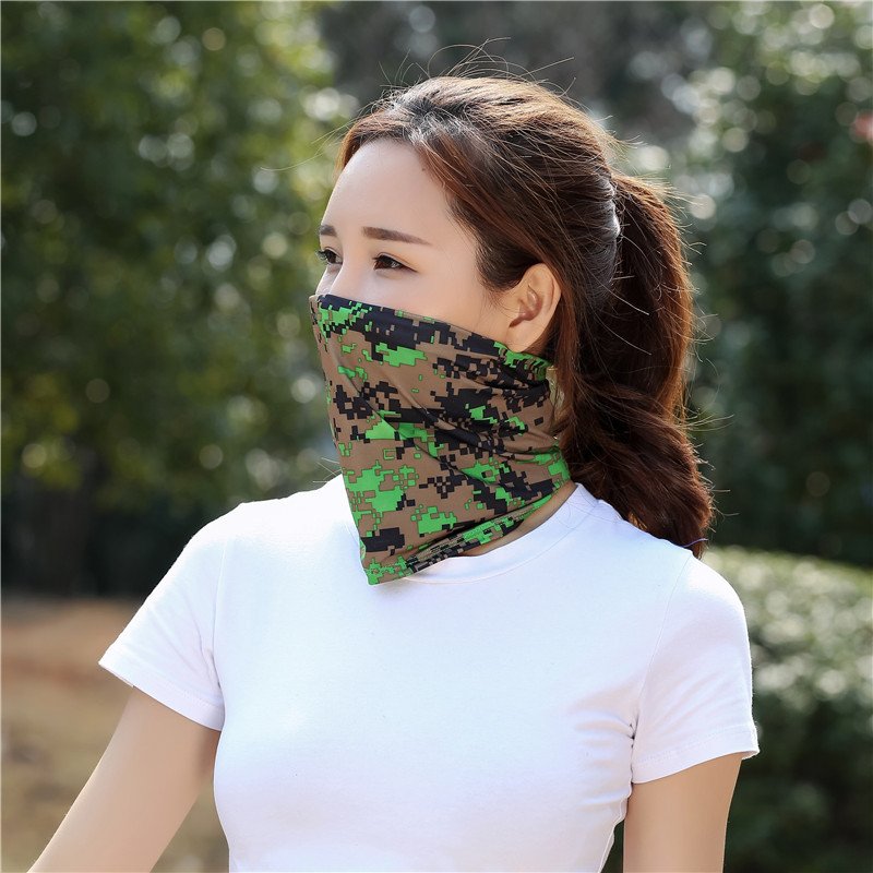 Summer sun-covered, multi-purpose magic turban cycling cycling through the air lids