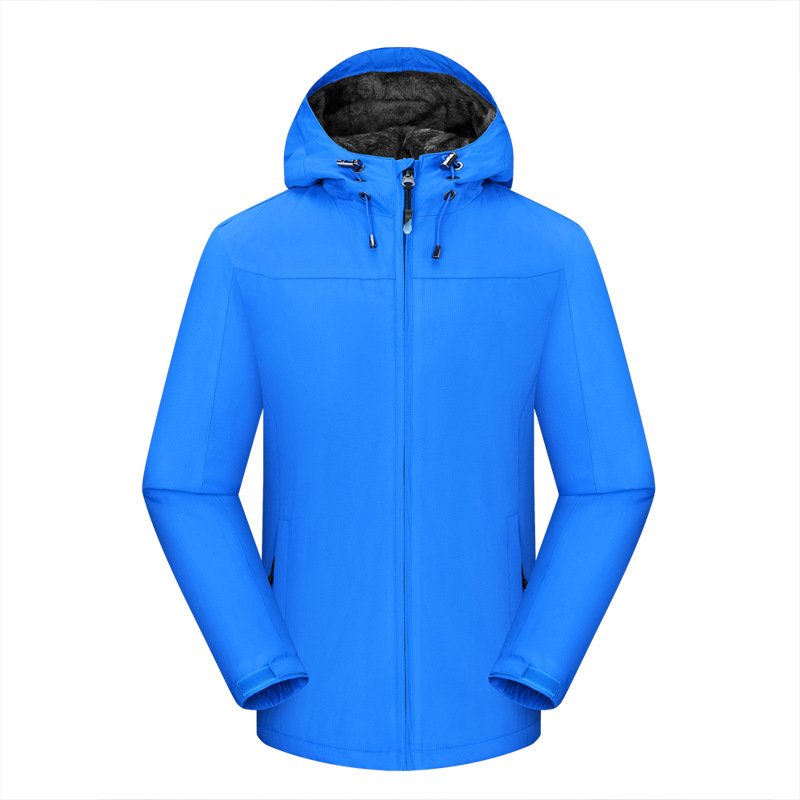 Men's Trendy Brand Unisex Sport Suit Winter Waterproof Outdoor Mountaineering Coat with Fleece Lining Plus Size