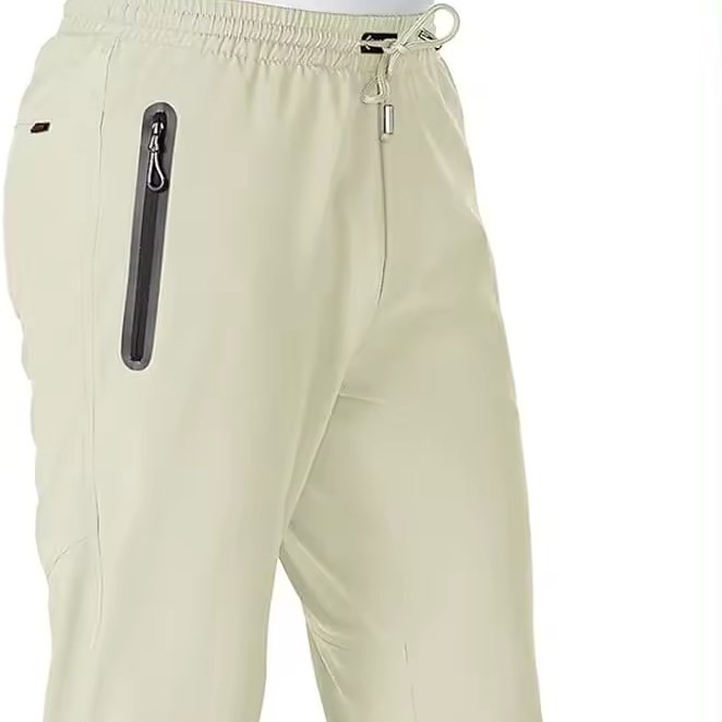 Quick dry Pants Running Fitness Sports High stretch jogging hiking Hiking pants Men's drawstring light underpants