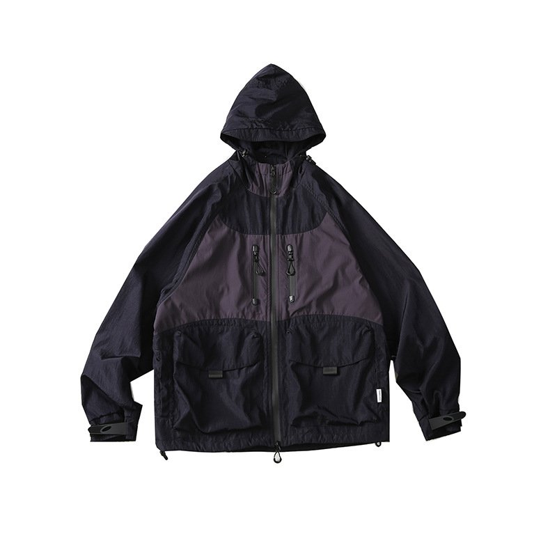 double layer jacket Men's Hiking Breathable Windproof With Hooded Customized Waterproof Lightweight men Windbreaker jacket