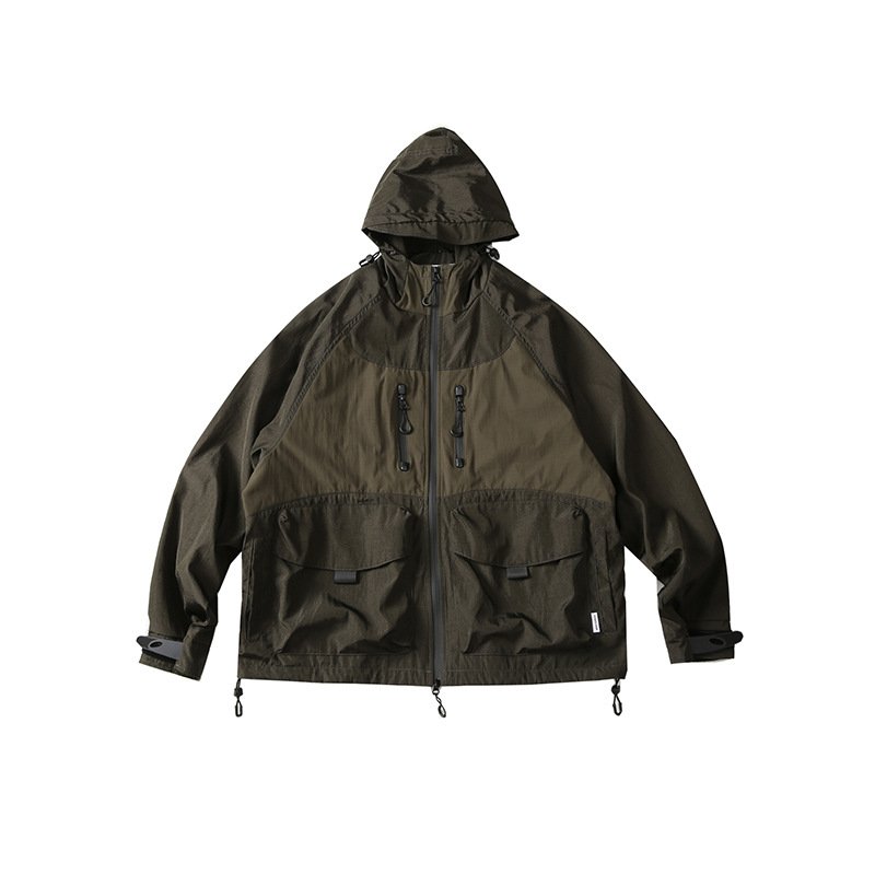 double layer jacket Men's Hiking Breathable Windproof With Hooded Customized Waterproof Lightweight men Windbreaker jacket
