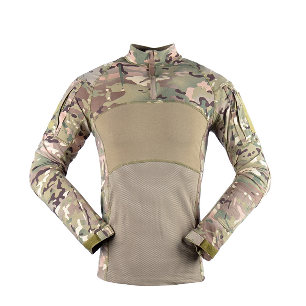Outdoor Tactical Men Clothing Long Sleeve Clothes Camouflage Hiking Camping Fishing Training Suit Shirt