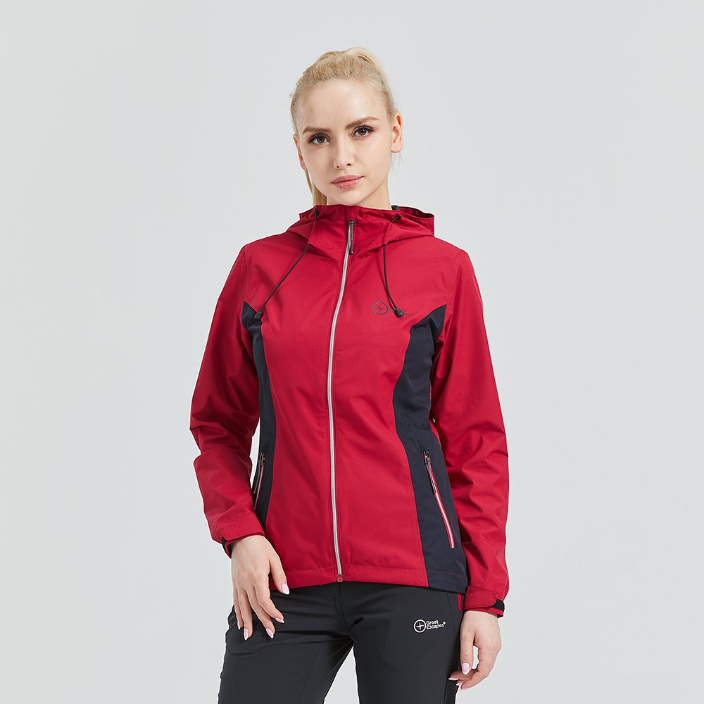 Popular women's hiking wear waterproof jacket support custom climbing jacket