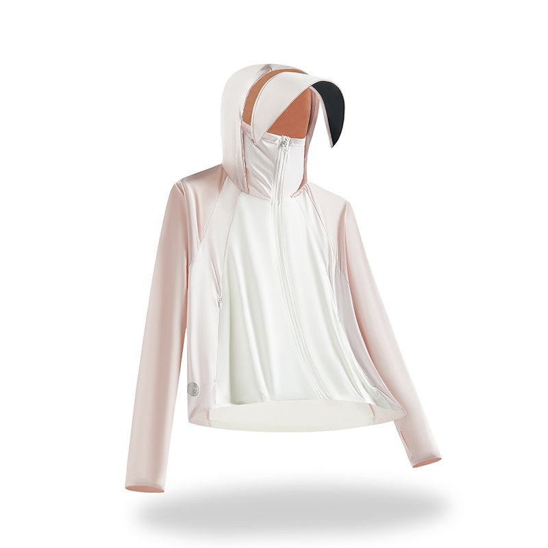 Summer Sunscreen Clothing UPF50+ Breathable Lightweight Sun Protection Clothing Zip Up Hoodie Long Sleeve Jacket For Women