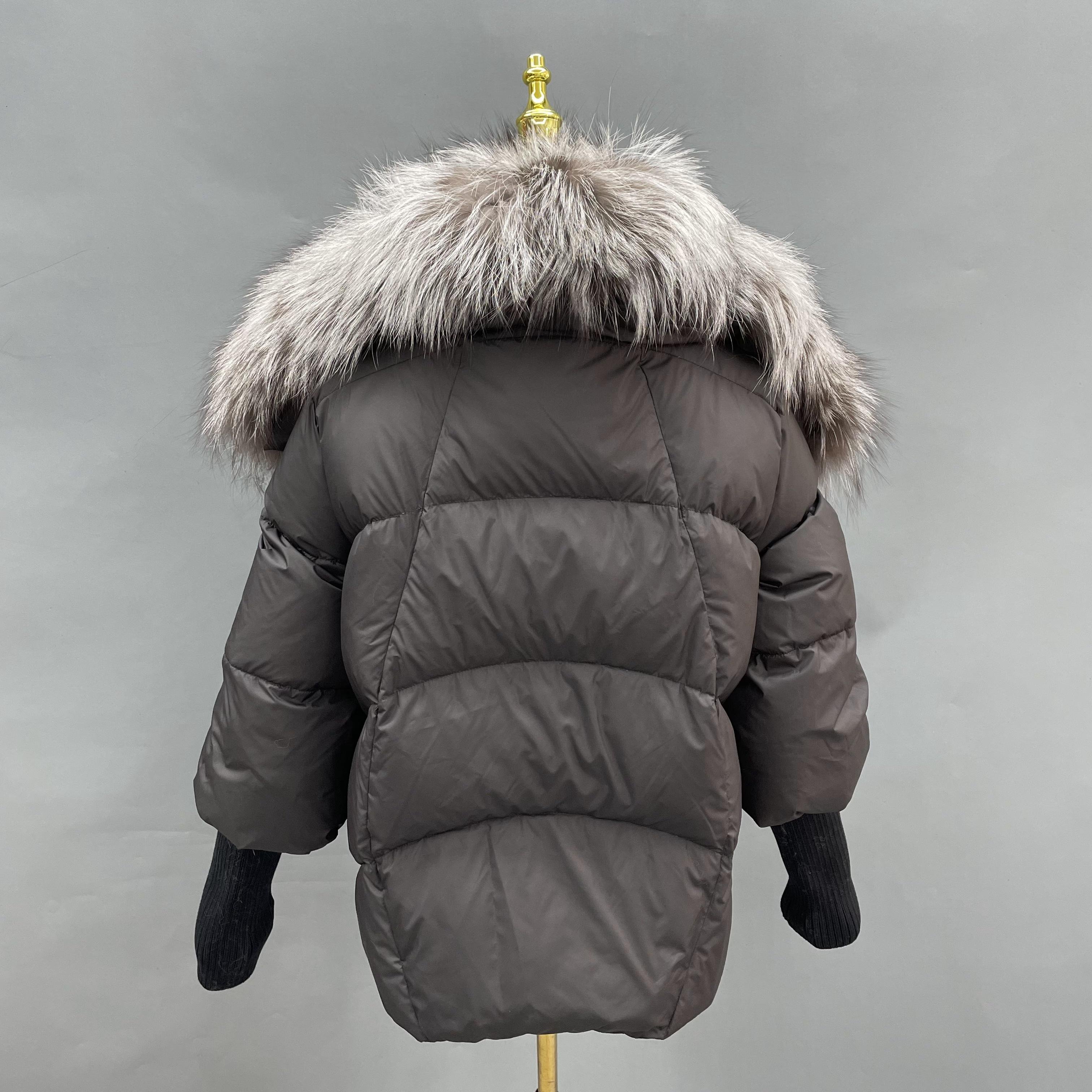 Real fur collar women's fur clothing woman jacket winter casual women coat with fur hood