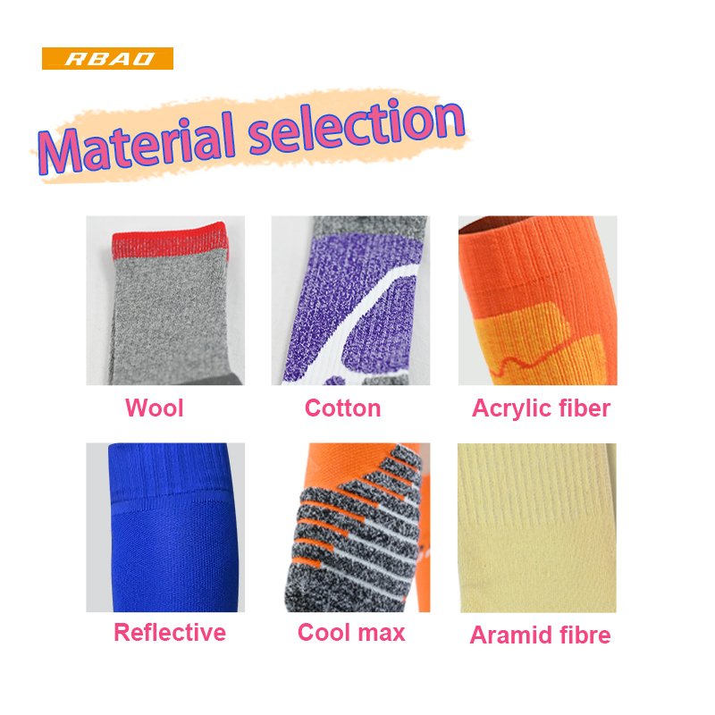 Winter New Rongbao Hiking Socks Padded Terry Bottom Cross-country Outdoor Sports Socks