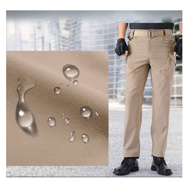 Summer Lightweight Trousers Mens Tactical Fishing Pants Outdoor Hiking Nylon Quick Dry Cargo Casual Sport wear Pants