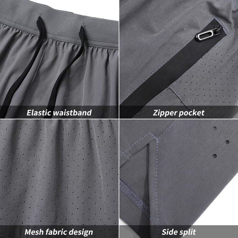 Mens Workout Athletic Shorts Quick Dry Hiking Shorts Men Nylon Sports Gym Shorts Running