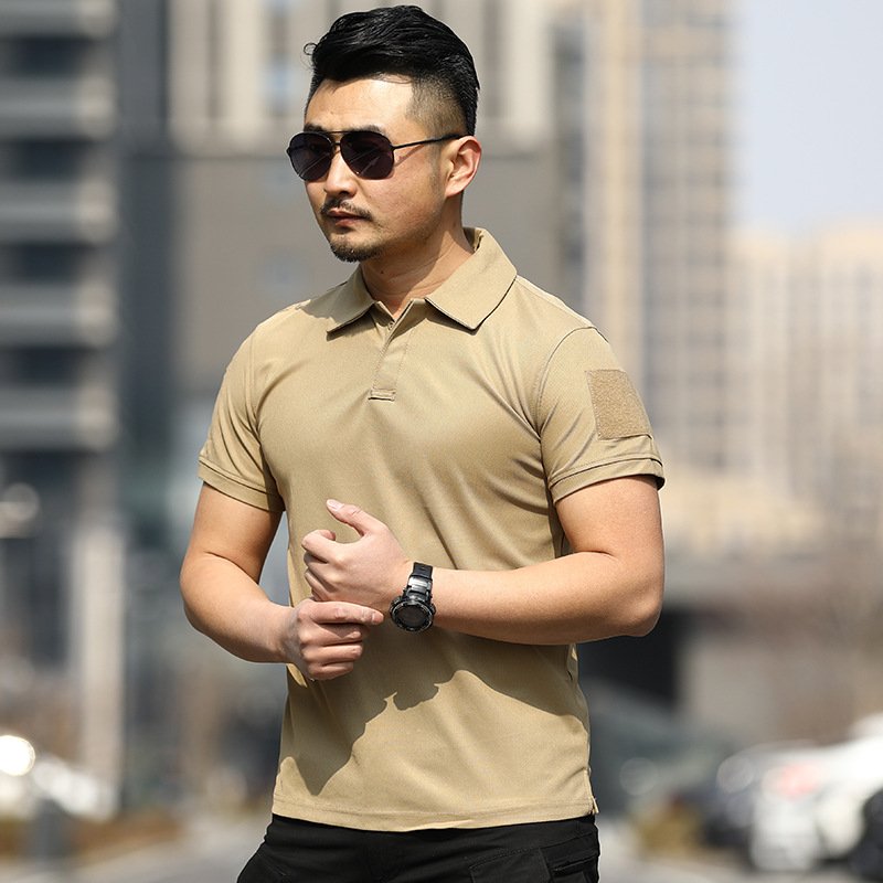 2024 Customized Design high quality Men's Quick Dry T-Shirt Hiking Hunting Training tactical short Sleeve Polo T-Shirt
