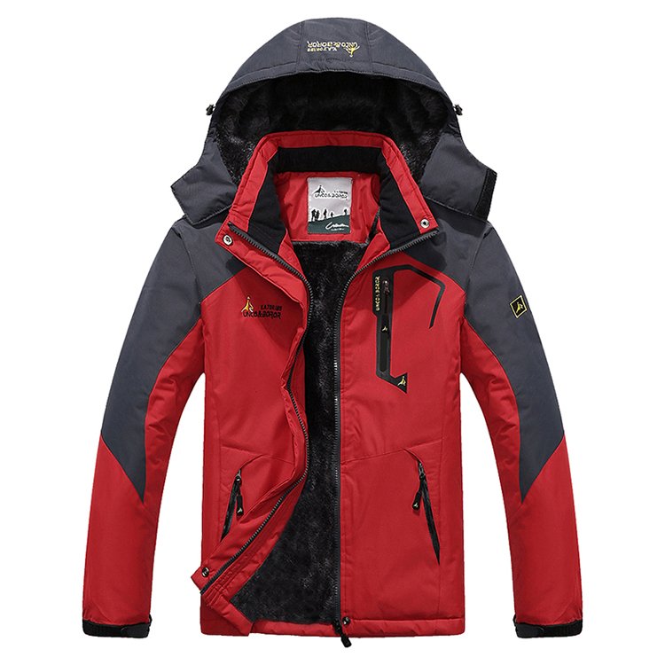 Wind Breaker Jacket Outdoor Men Winter Fleece Waterproof Windproof Jacket Hiking Trekking Sport Clothes