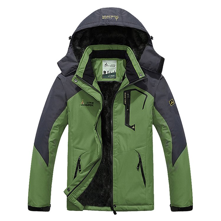 Wind Breaker Jacket Outdoor Men Winter Fleece Waterproof Windproof Jacket Hiking Trekking Sport Clothes