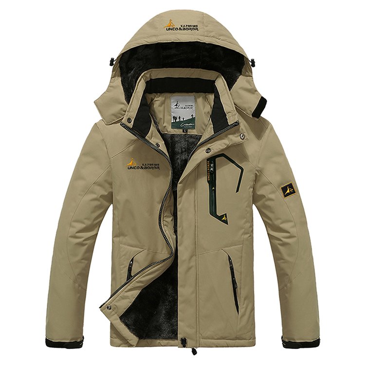 Wind Breaker Jacket Outdoor Men Winter Fleece Waterproof Windproof Jacket Hiking Trekking Sport Clothes