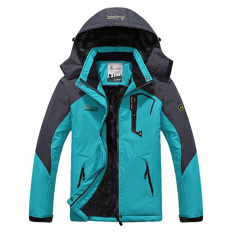 Wind Breaker Jacket Outdoor Men Winter Fleece Waterproof Windproof Jacket Hiking Trekking Sport Clothes