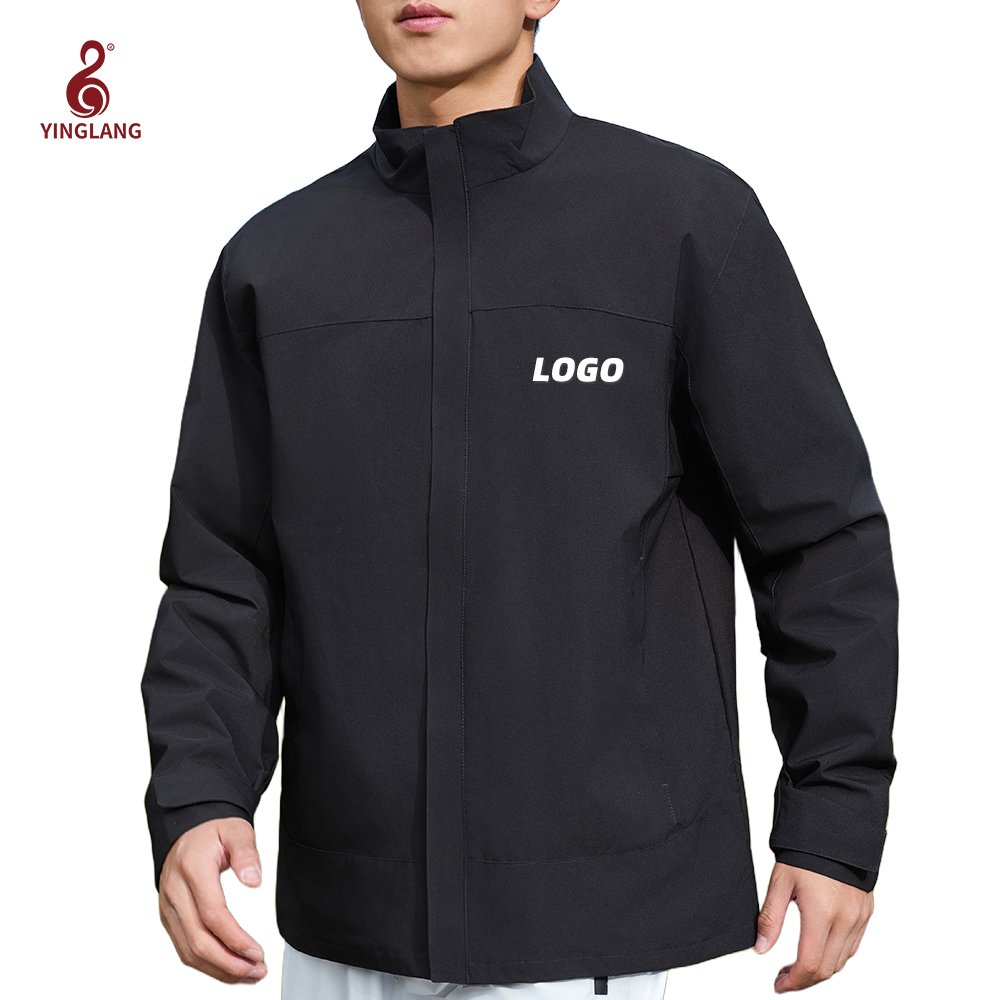 Unisex Comfortable Waterproof Windproof Jacket Quick Dry Breathable Fabric Autumn Season Stand Collar Zipper Outdoor Activities