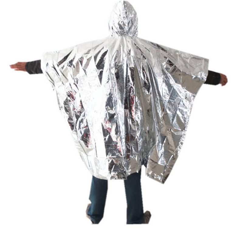 Weather Station Emergency Poncho Plastic Raincoat for Hiking Perfect Outdoor Clothing