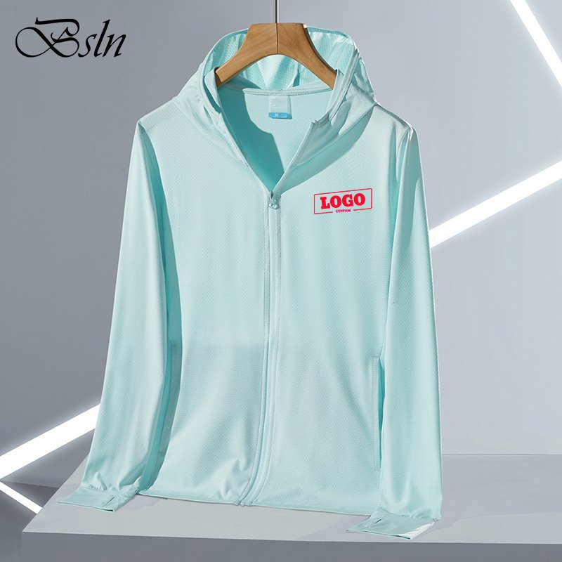 Ice Silk Hooded Fishing Sunscreen Clothing Men Women Breathable Skin Shirt Outdoor Cycling Hiking Sun Protection Jacket