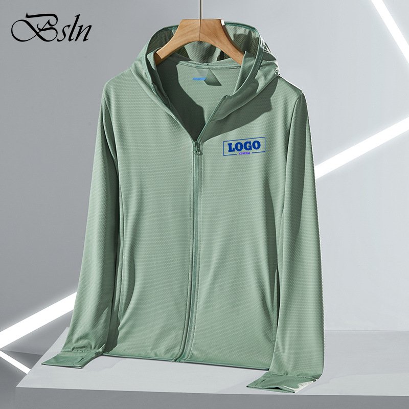 Ice Silk Hooded Fishing Sunscreen Clothing Men Women Breathable Skin Shirt Outdoor Cycling Hiking Sun Protection Jacket