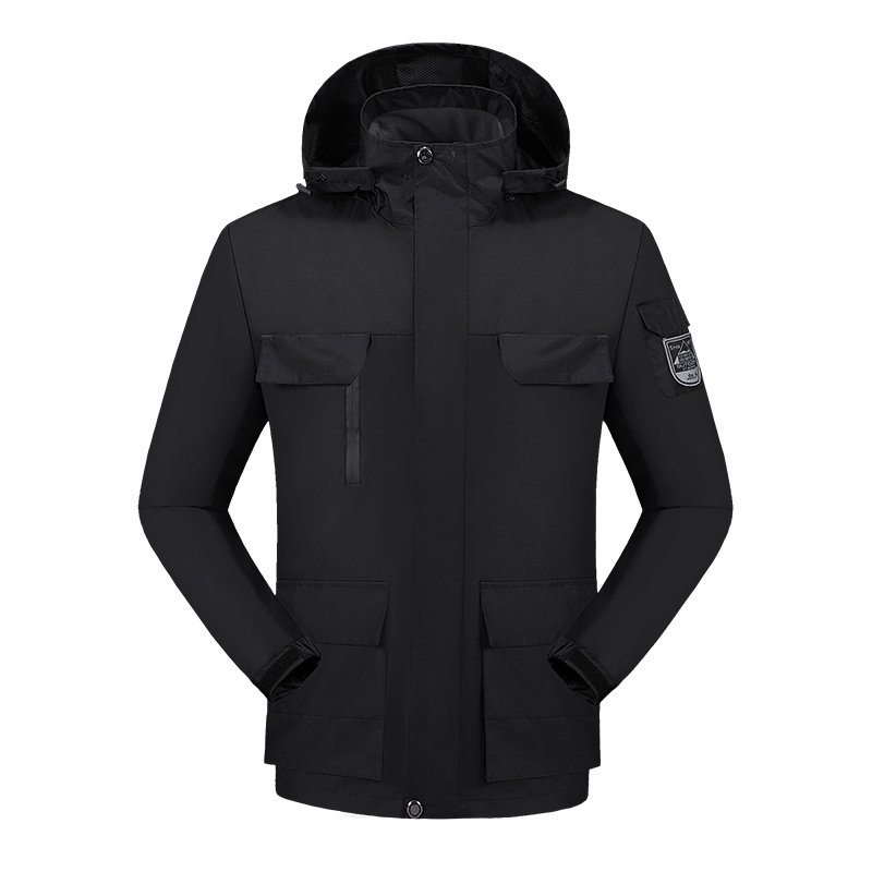Custom Outdoor Leisure Sports Jacket Hooded Mountaineering Waterproof Rainproof Clothing Softshell Windbreaker Jacket For Men