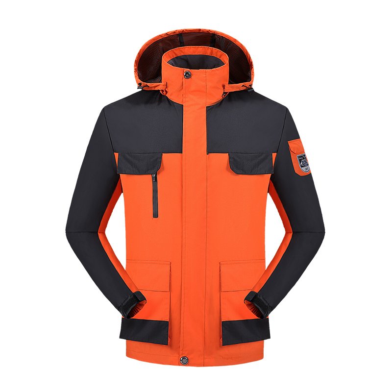 Custom Outdoor Leisure Sports Jacket Hooded Mountaineering Waterproof Rainproof Clothing Softshell Windbreaker Jacket For Men