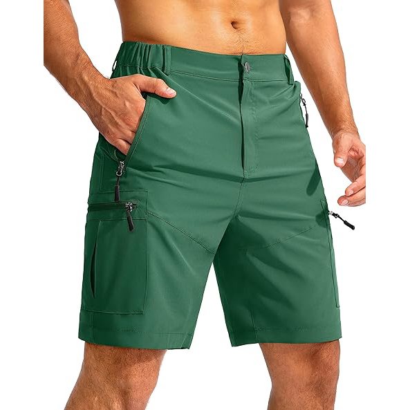 Custom Mens Outdoor Hiking Gym Golf Work Shorts Lightweight Fitness Running Quick Dry Cargo Shorts With Zipper Pockets