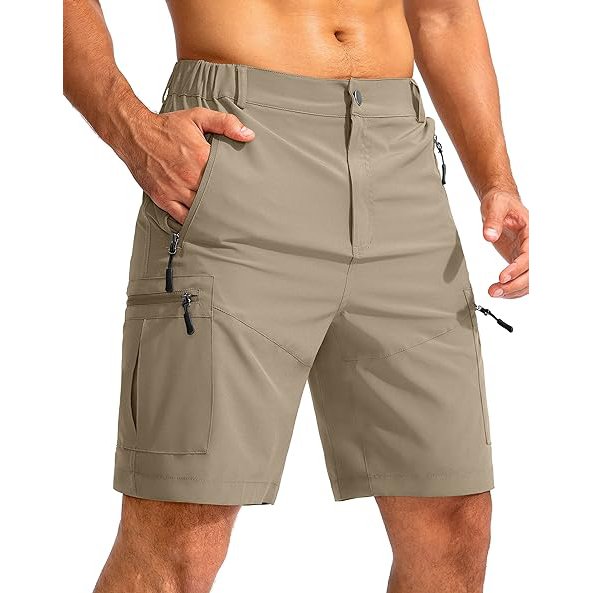 Custom Mens Outdoor Hiking Gym Golf Work Shorts Lightweight Fitness Running Quick Dry Cargo Shorts With Zipper Pockets