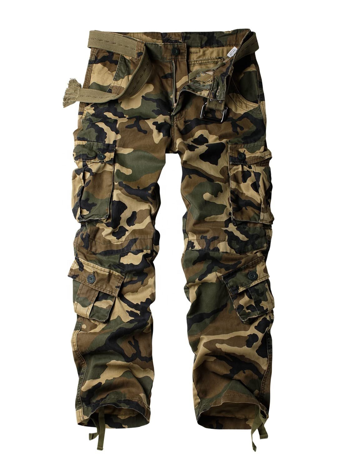 Men's wild overalls camouflage pants cotton casual work pants pocket Khaki menswear store