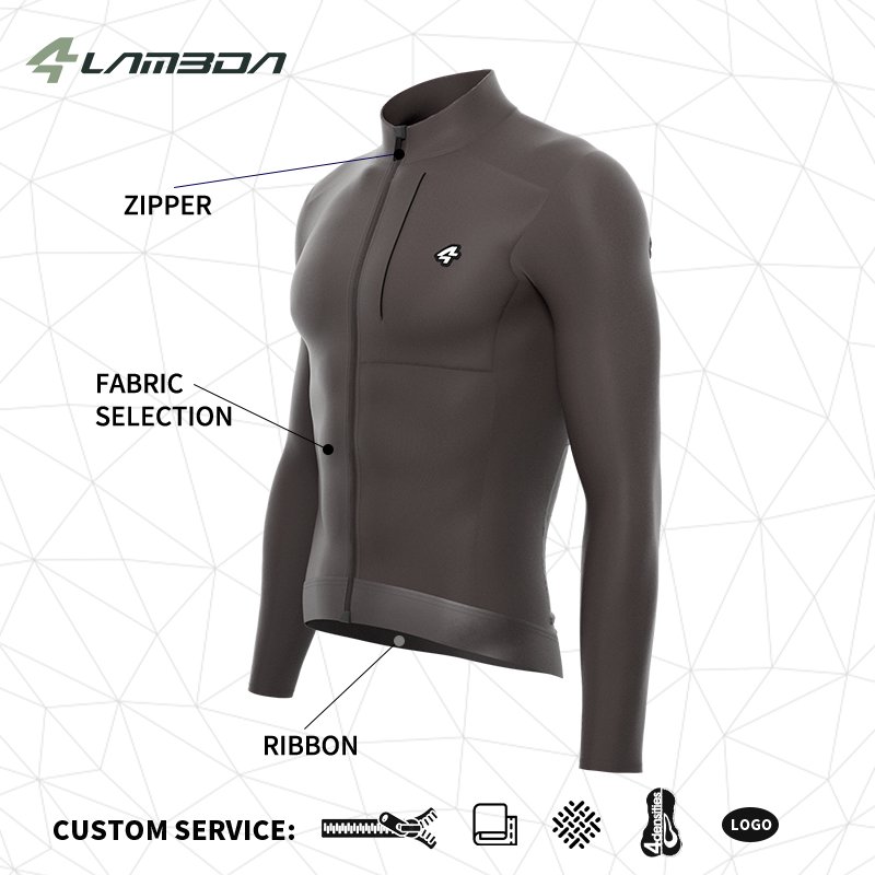 LAMEDA NEW ARRIVAL Fleece Bicycle Jersey Long Sleeve Windproof Road Bike Jersey Custom Pro Bike Jersey Cycling Jacket