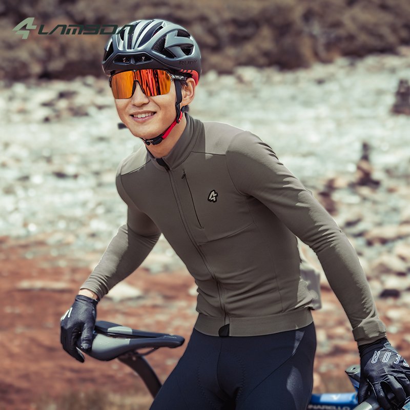 LAMEDA NEW ARRIVAL Fleece Bicycle Jersey Long Sleeve Windproof Road Bike Jersey Custom Pro Bike Jersey Cycling Jacket