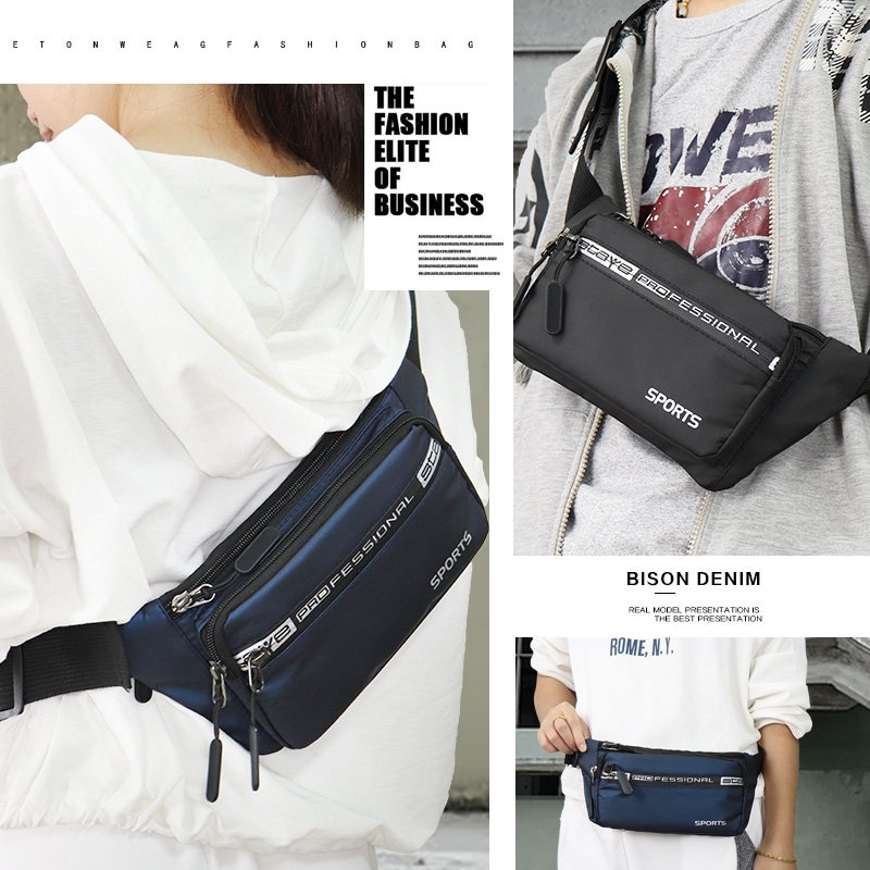 The new multi-purpose slashy bag for men and women with waterproof mobile phones with a large volume of waistbags and light exercise
