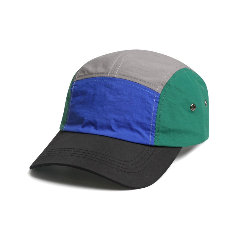 Custom Japanese Color Matching Quick Dry Baseball Cap Waterproof 5 Panel Camp Cap Cycling Hiking Camper 5 Panel Hat