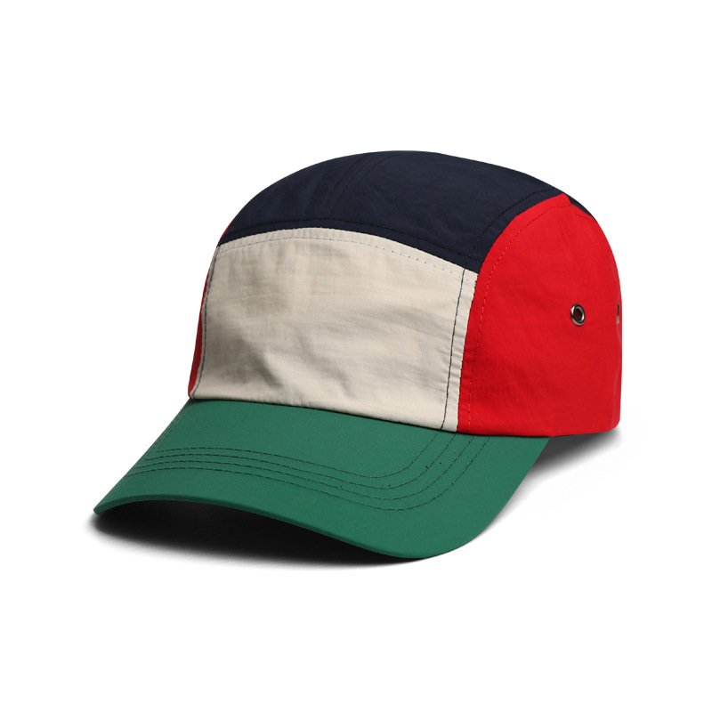 Custom Japanese Color Matching Quick Dry Baseball Cap Waterproof 5 Panel Camp Cap Cycling Hiking Camper 5 Panel Hat