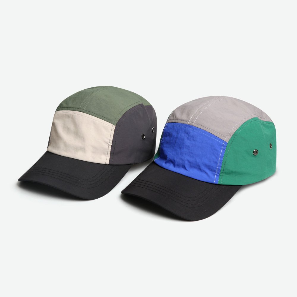 Custom Japanese Color Matching Quick Dry Baseball Cap Waterproof 5 Panel Camp Cap Cycling Hiking Camper 5 Panel Hat