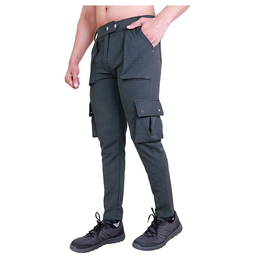 High Quality Men Waterproof Solid Color Printed Pants Hiking Hunting Trousers With Pockets