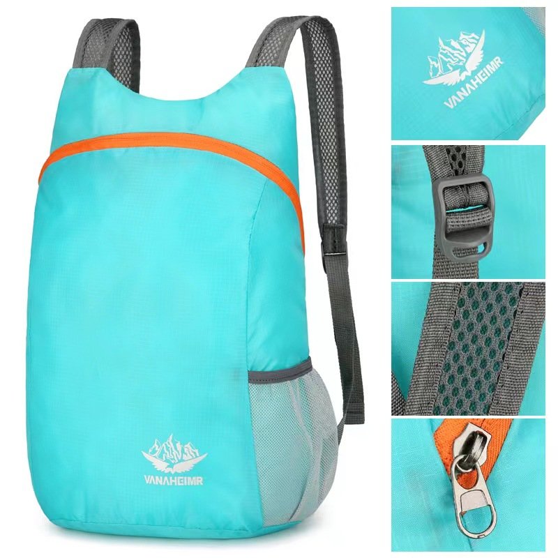 Wholesale Polyester Foldable Backpack for Outdoor Travel Sports Back pack Ultralight Large Capacity Rucksack Waterproof Bagpack