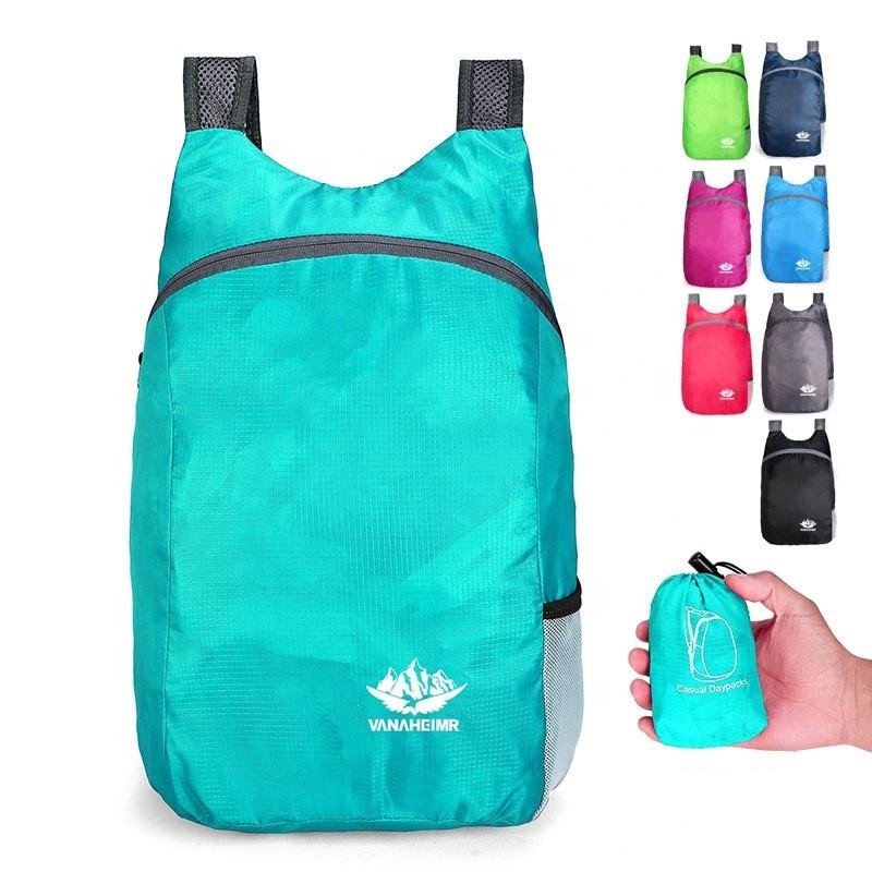 Wholesale Polyester Foldable Backpack for Outdoor Travel Sports Back pack Ultralight Large Capacity Rucksack Waterproof Bagpack