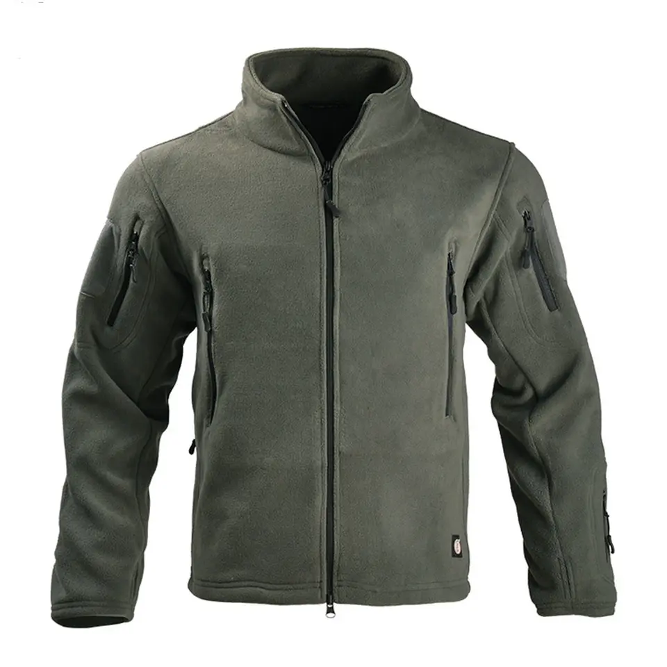Gujia Outdoors Hunting Softshell Warm Windproof Hiking Windbreaker Clothing Fleece Tactical Jacket With Hat