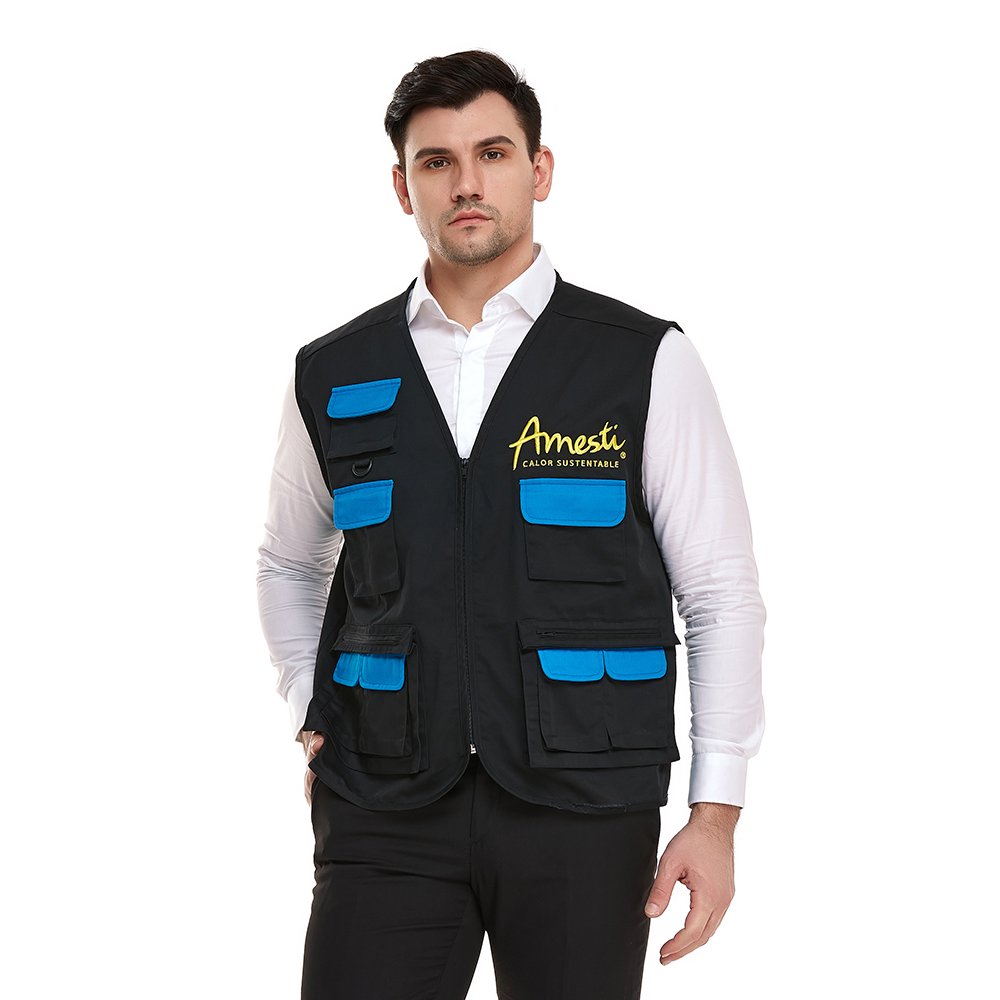 ZX Custom Men's Cargo Fishing Vest Outdoor Work Hiking Safari Travel Photography Hunting Camping Shooting Utility Multi Pockets