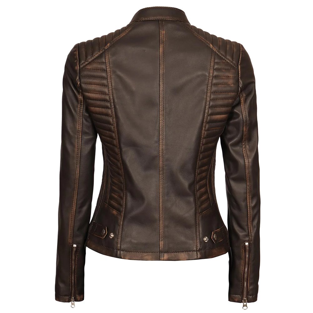 New Design Crocodile Pattern Genuine Leather Motorcycle Coat Fashion Cropped Leather Jacket for Women