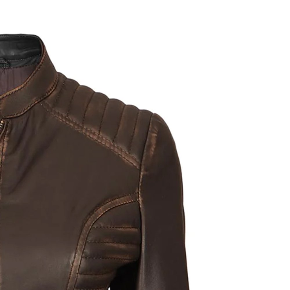 New Design Crocodile Pattern Genuine Leather Motorcycle Coat Fashion Cropped Leather Jacket for Women