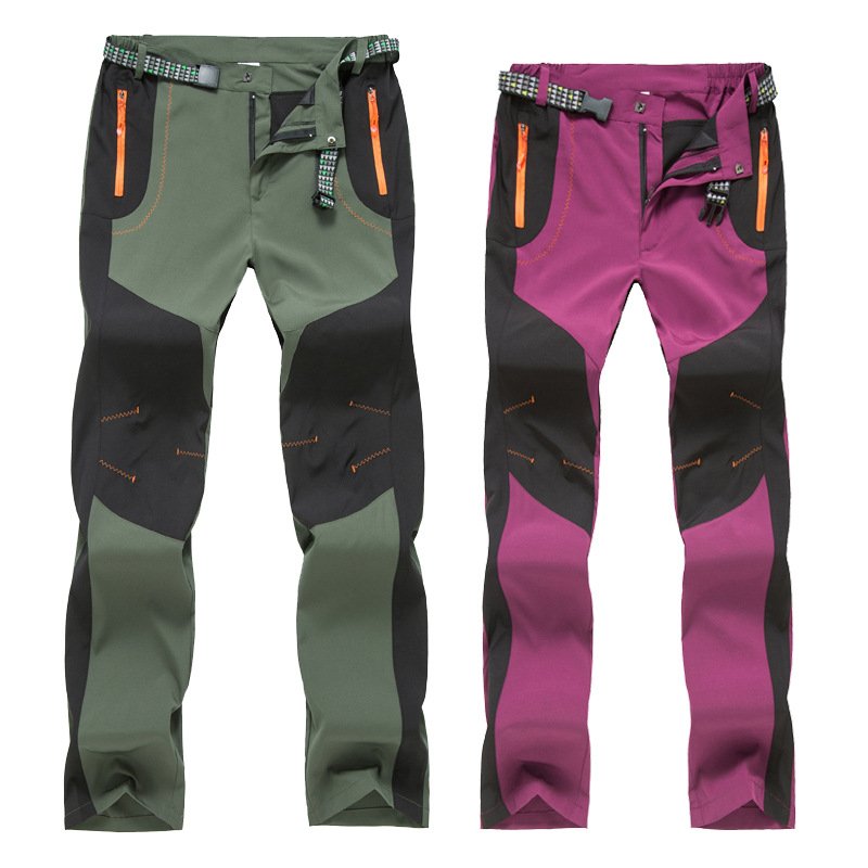 Unisex Lightweight Convertible Hiking Pants Softshell Stretch Polyester Construction Trousers Plus Size Trekking Clothing