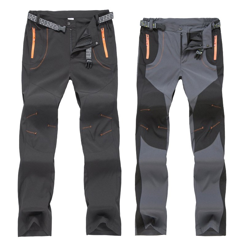 Unisex Lightweight Convertible Hiking Pants Softshell Stretch Polyester Construction Trousers Plus Size Trekking Clothing