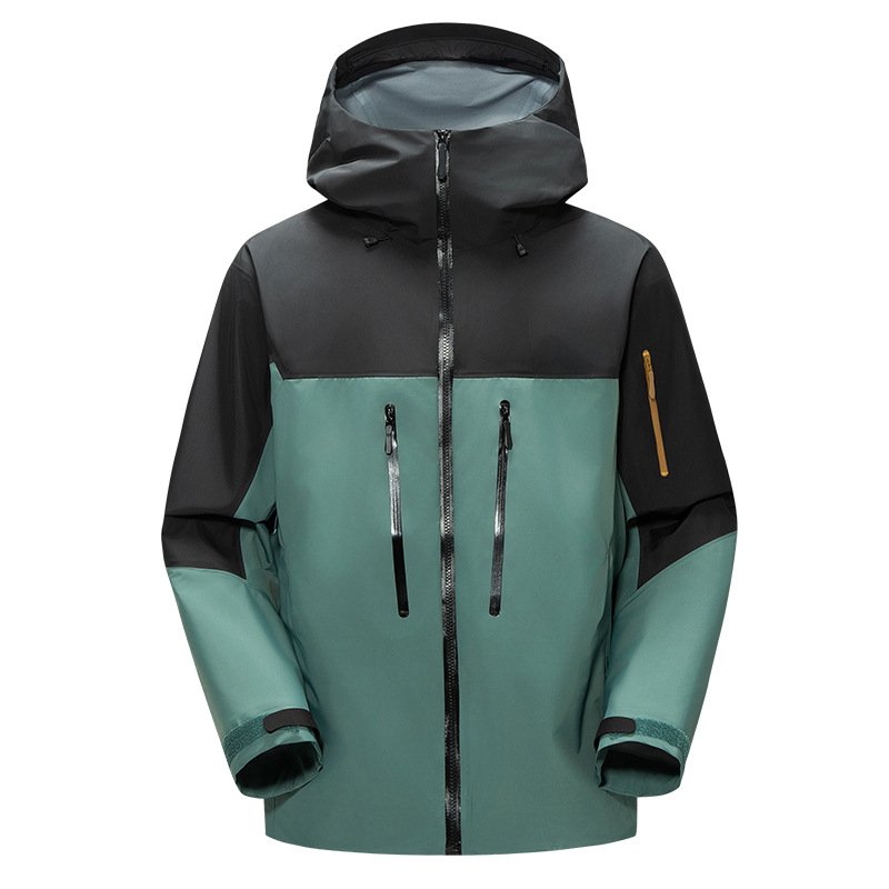 Unisex Quality Rainproof Hardshell Jacket Outdoor Waterproof Jacket with Hood Casual Loose Style High Performance Hiking Wear